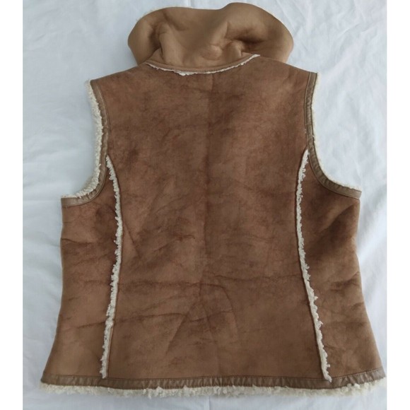 Wilsons Leather Vest Faux Shearling Country Western Womens Size Medium - Picture 5 of 10